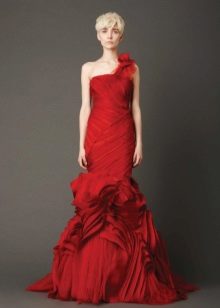 Red wedding dress