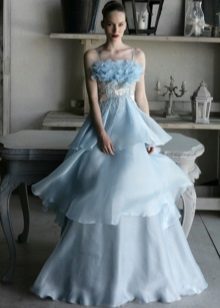 Blue wedding summer dress