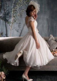 Full summer short wedding dress