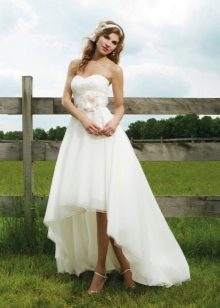 Wedding dress summer short front, long back