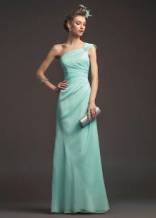 Turquoise Plain Wedding Dress