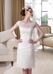 Simple short wedding dress