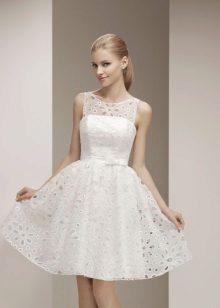 Bride in a simple dress