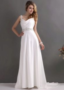 Simple cut wedding dress