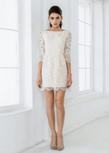 Simple short wedding dress