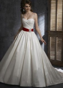 A-line silhouette of a wedding dress