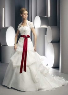 Slim Sash Bowknot Wedding Dress