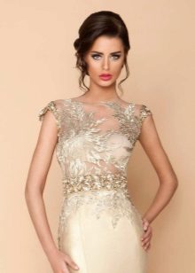 Vestit de núvia del bodycon de cordó