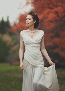 Provence style autumn wedding dress