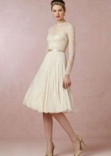 Short Provence Style Wedding Dress