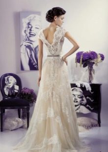 Wedding dress Provence with an open back