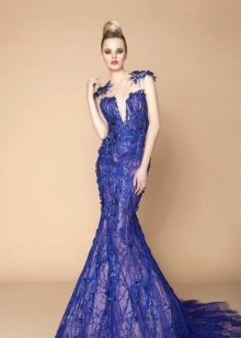 Blue wedding dress