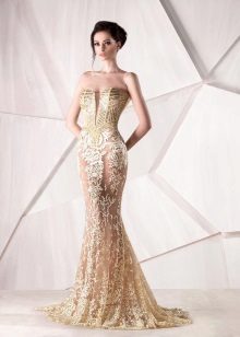 Openwork wedding dress