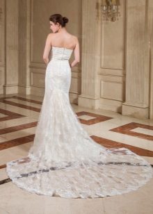 Wide Train Mermaid Wedding Dress