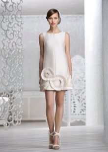 Simple cut wedding dress