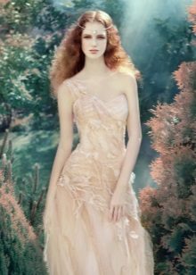 Wedding dress beige Alena Goretskaya