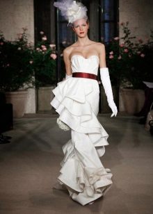 Oscar de la Renta Draped Wedding Dress