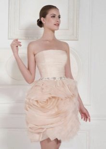 Peach Short Wedding Dress