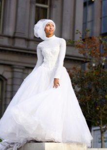 European Golf Wedding Dress for Muslim Bride