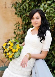 Modest wedding dress with sleeves