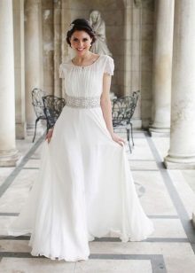 Wedge Sleeve Wedding Dress