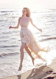 Asymmetric wedding dress