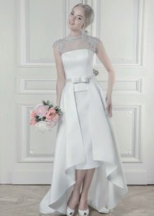 Wedding dress midi short front, long back