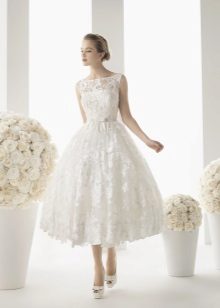 Rosa Clara Lace Midi Wedding Dress