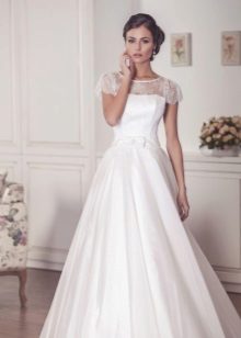 Full Lace Short Sleeves Wedding Dress