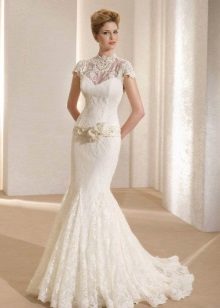 Short Sleeve Mermaid Wedding Dress