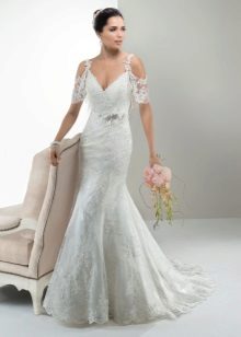 Short Sleeve Mermaid Wedding Dress