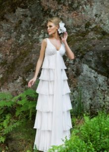 Rustic Cascading Skirt Wedding Dress
