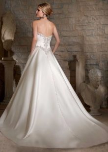 Lush wedding dress decorated with rhinestones