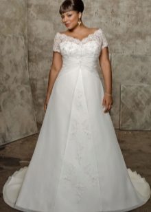 Wedding dress with a train