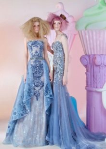 Mona Al Mansouri Wedding Dress Blue