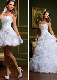 Transformer inverted triangle wedding dress