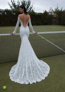 Open Back Mermaid Lace Wedding Dress