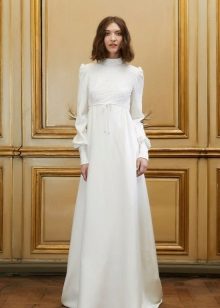 Wedding dress completely closed