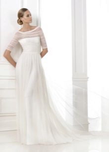 Chiffon Top Wedding Dress