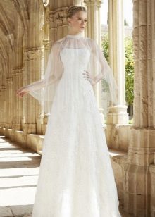 Wedding dress with wrap