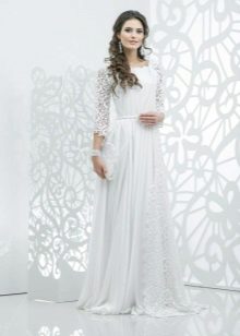 Three Quarter Sleeve Wedding Dress