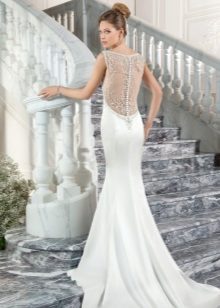 Satin Open Back Wedding Dress