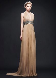 Evening dress beige