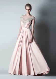 Evening dress beige from Pronovias