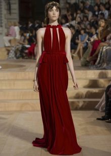 Valentino Burgundy Evening Dress
