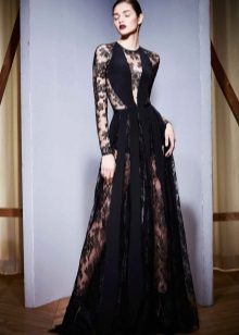 Zuhair Murad Black Floor-Length Evening Dress