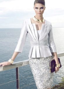 Carla Ruiz openwork dress for mature