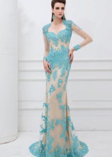 Angela & Alison Blue Evening Dress