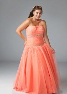 Full A-line Low Waist Evening Dress