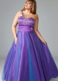 One Shoulder A-Line Evening Dress